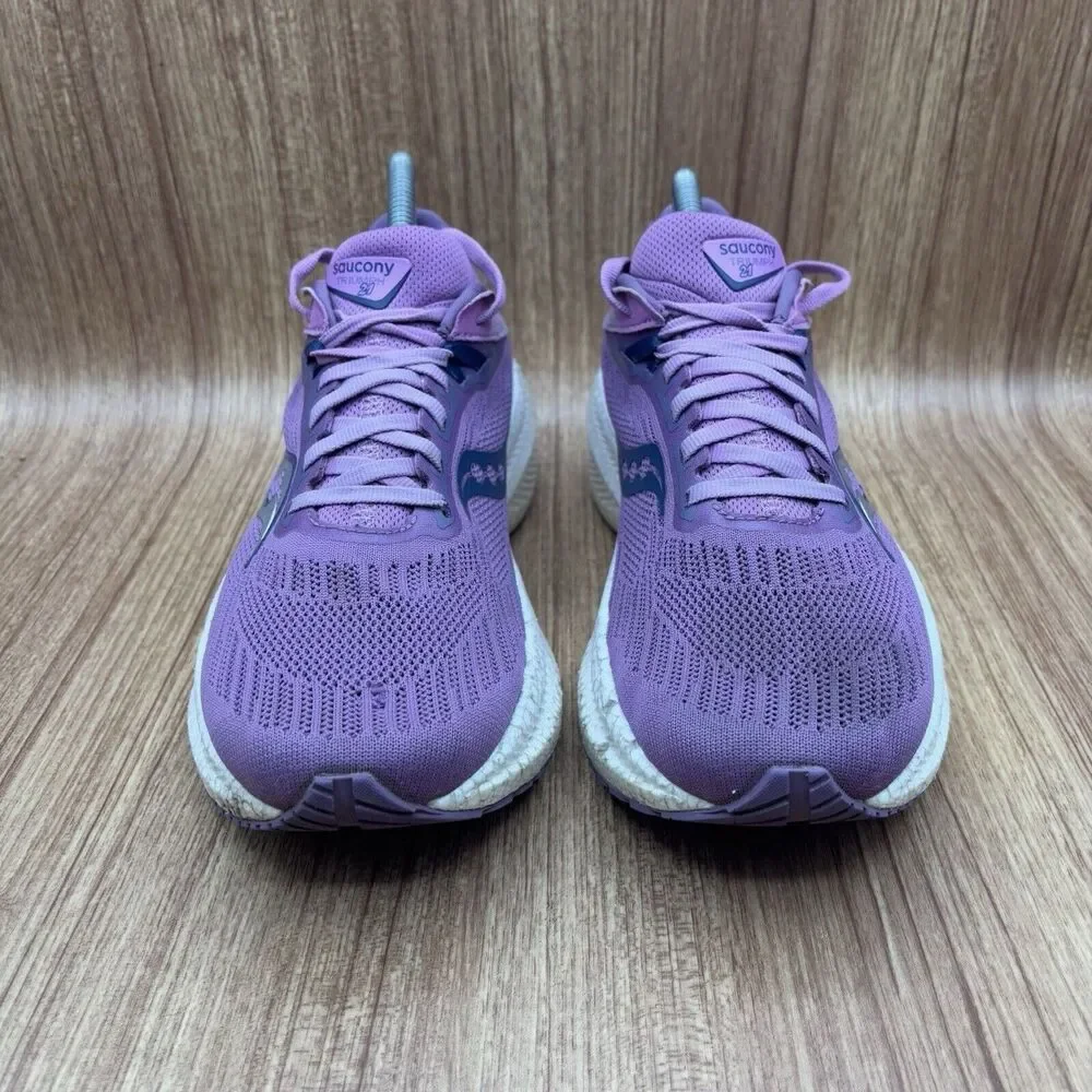 Saucony Triumph 21‎ Women's Size 8.5 Road Running Shoes Sneakers Grape Indigo